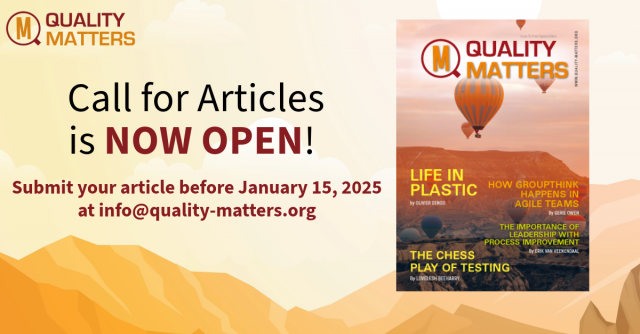 Call for Articles: Submit Your Work for the Next Issue of Quality Matters!